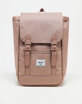 Herschel Supply Co Retreat Mini backpack in ash rose - ASOS Price Checker