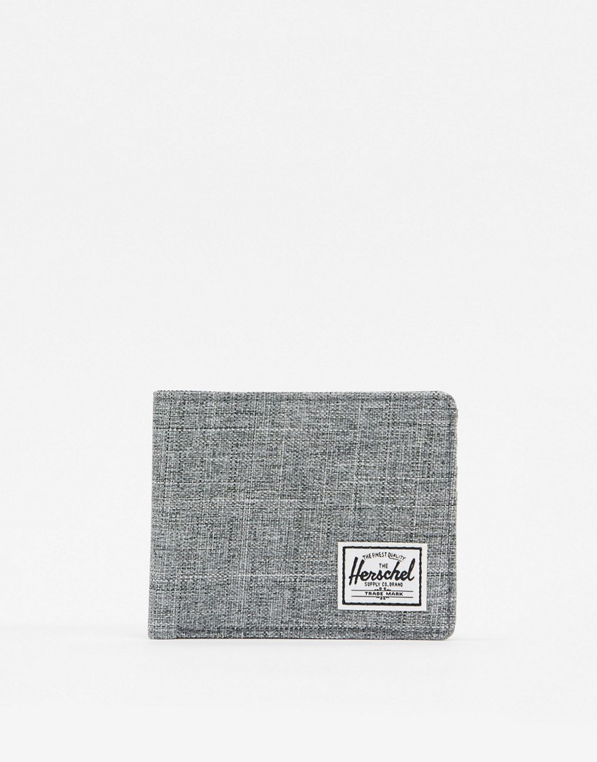 Herschel Supply Co – Roy – Grå, crosshatch-mönstrad plånbok med sedelfack och RFID-skydd