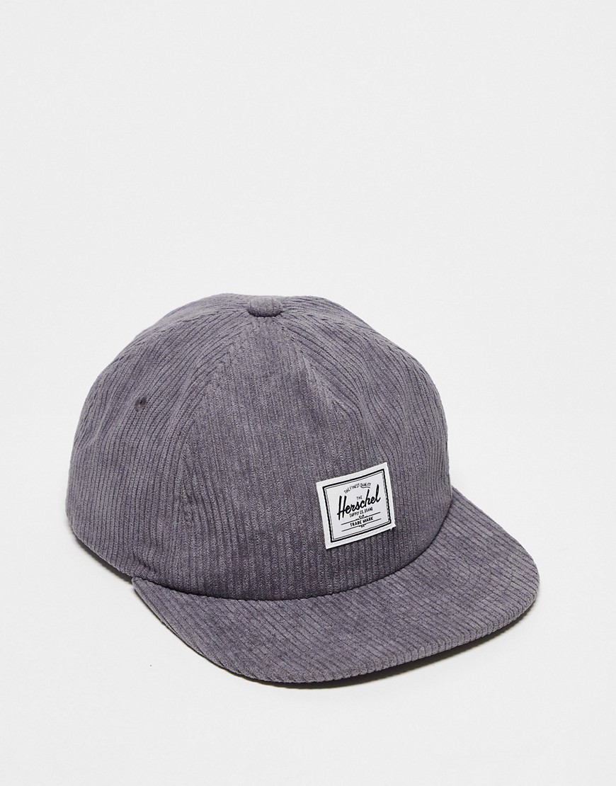 Herschel Supply Co Scout corduroy baseball cap in gray