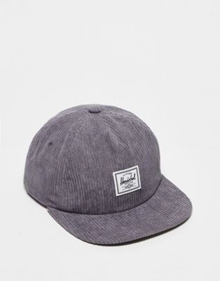 Herschel Supply Co Scout corduroy baseball cap in grey