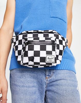Herschel Supply Co Seventeen bumbag in black and white checkerboard