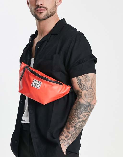 Herschel Supply Co - Seventeen - Marsupio impermeabile color corallo acceso