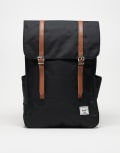 [Herschel Supply Co] Herschel Supply Co Survey backpack in black with contrast tan straps No Size BLACK