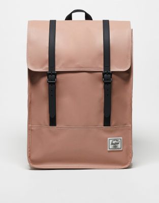 Herschel Supply Co Herschel Supply Co survey water resistant backpack with laptop sleeve in ash rose-Pink