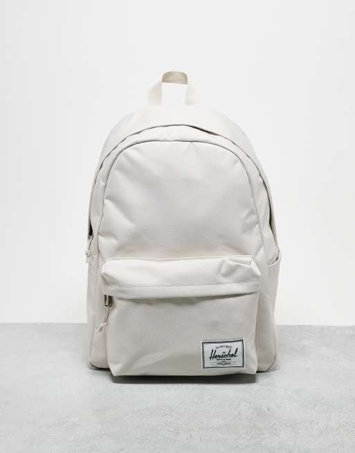 Herschel Supply Co – XL Classic – Gräddvit ryggsäck med laptopfodral