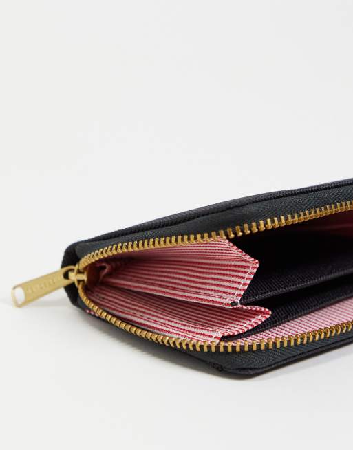 Herschel Tyler zip up card holder purse in black