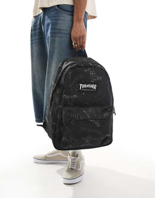 Herschel x Thrasher classic backpack in black print, 3 of 4