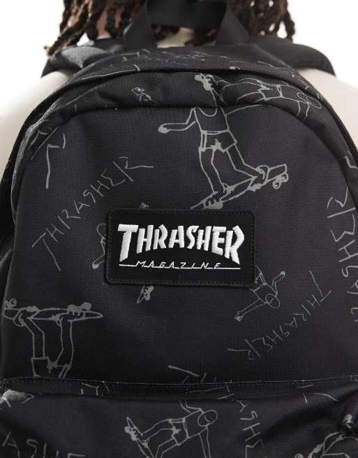 asos black herschel backpacks Herschel x Thrasher classic backpack in black print
