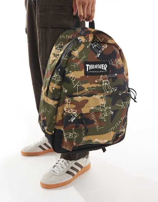 Herschel x Thrasher classic backpack in camo print ASOS