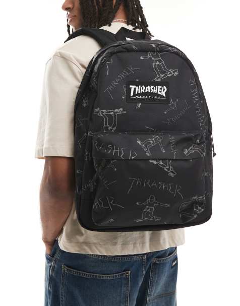 Herschel x Thrasher – Svart, mönstrad, klassisk ryggsäck - view 1