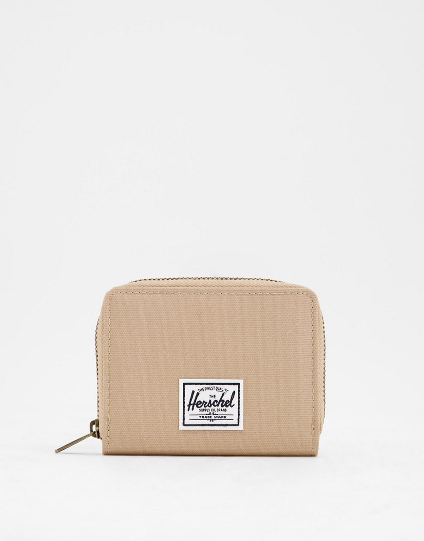 Herschel zip around purse in beige-Multi