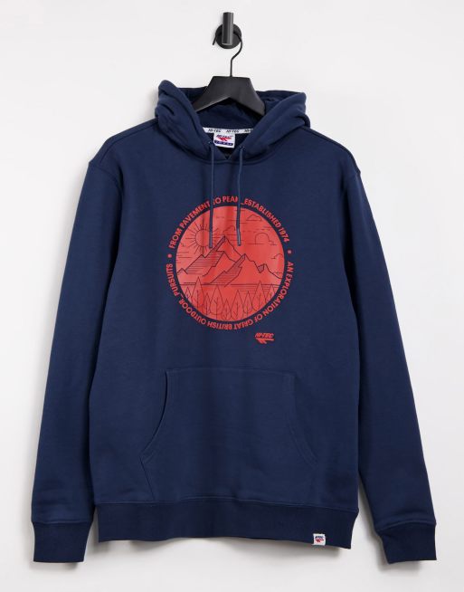 Hi Tec graphic hoodie in blue