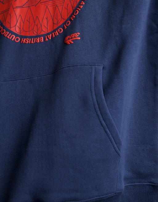 Hi-Tec graphic hoodie in blue, 4 of 4