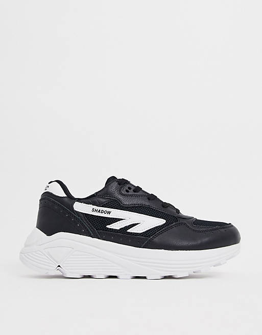 Hi-Tec Shadow RGS trainer with Vibram sole in black and white