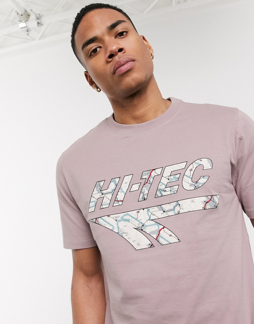 Hi-Tech - T-shirt met print op de borst in paars