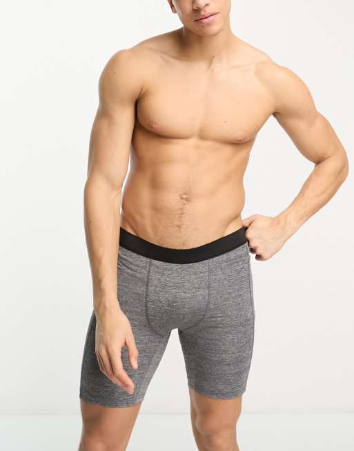 HIIT – Active – Krótkie bokserki treningowe w kolorze szarym melanżowym, 4 z 4