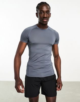 HIIT base layer t-shirt in charcoal-Gray