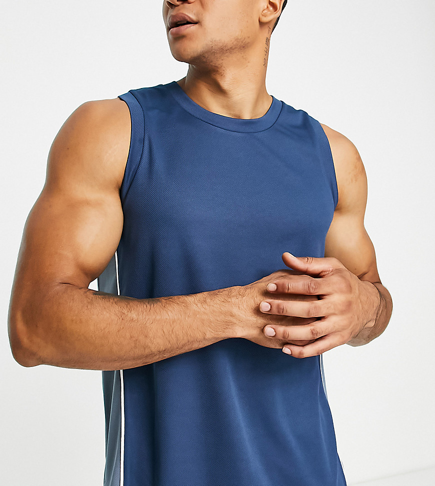 HIIT basketball tank in navy