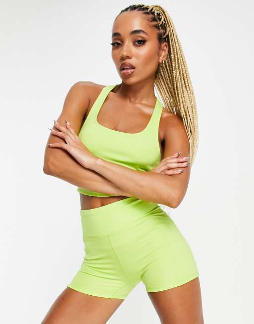 Lime green store workout top