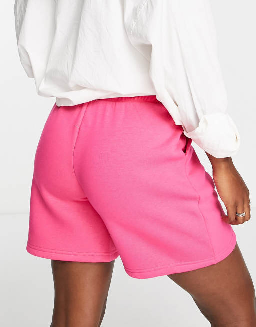 Only elasticated waist boxer shorts in bubblegum pink