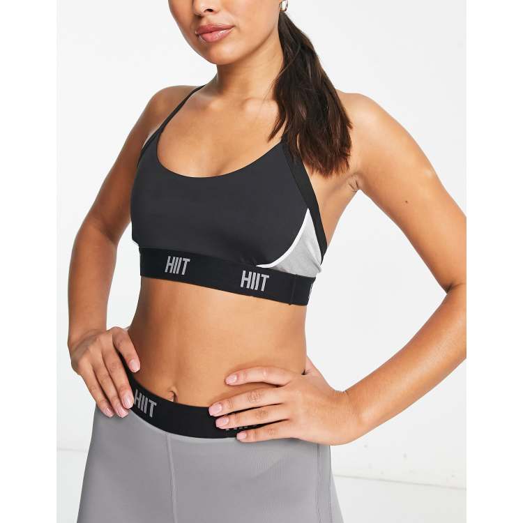 HIIT bra with branded tape