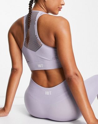 HIIT bralet with mesh in heather