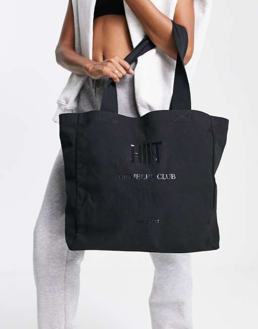 HIIT canvas tote bag