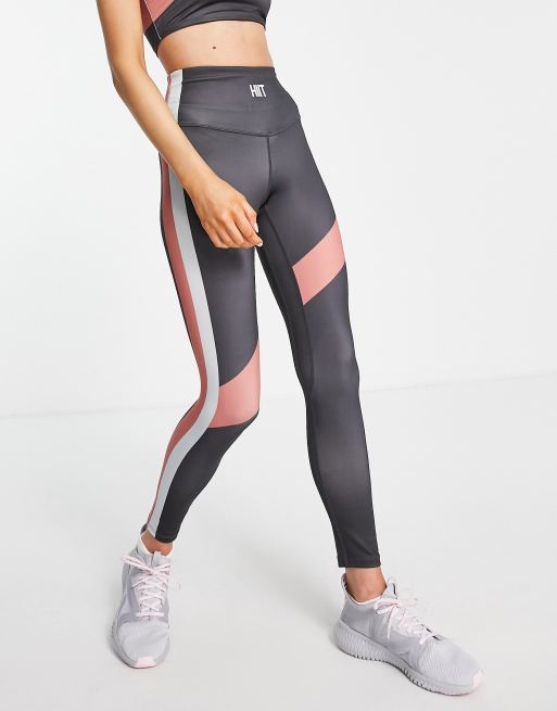 Pink color shop block leggings