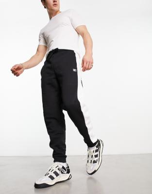 HIIT colourblock skinny fit joggers-Black