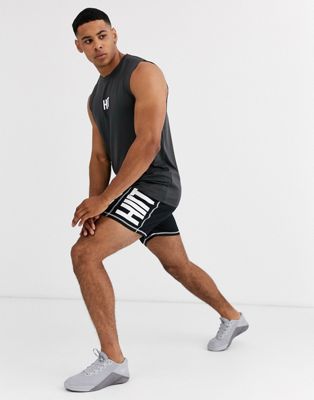 HIIT core short with logo in black