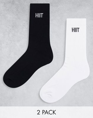 HIIT crew socks 2 pack in multi