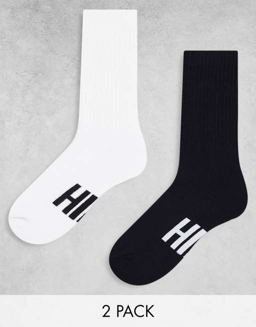 Half Half Unisex Rib Sock - 2Pk