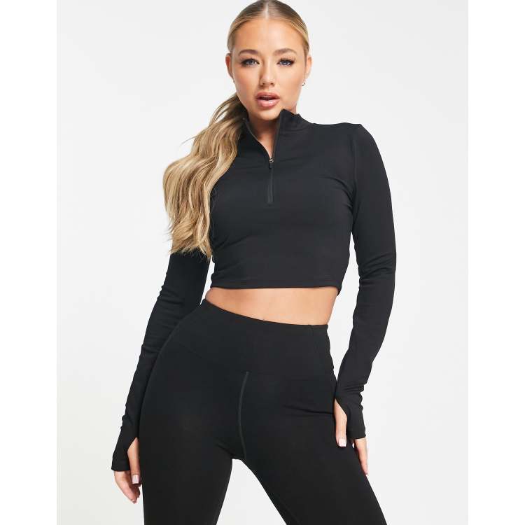 Cropped quarter cheap zip top