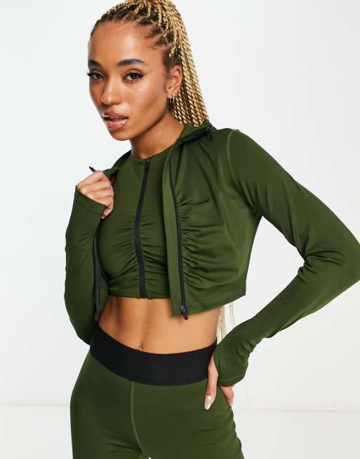 HIIT super crop zip front jacket