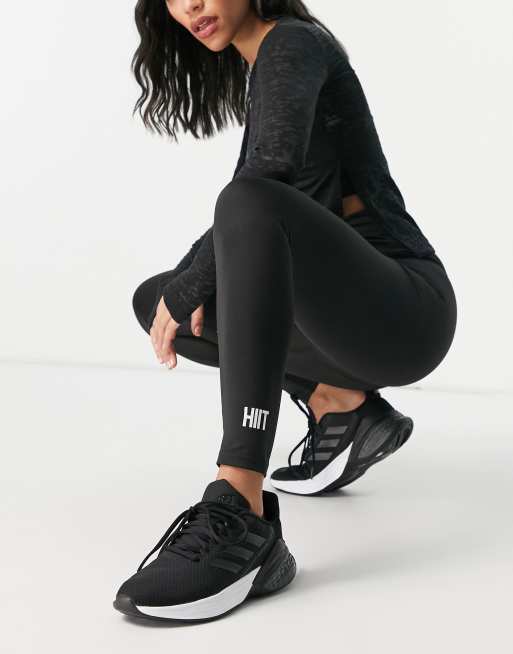 HIIT – Czarne marszczone legginsy