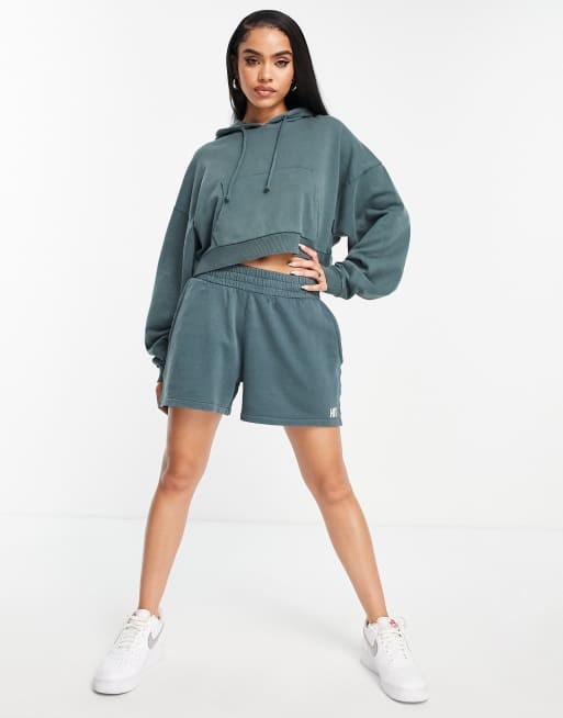 HIIT - Dolphin - Short in groenblauw met wassing