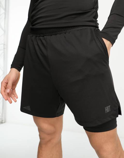 HIIT essential 2 in 1 mesh overlay shorts | ASOS