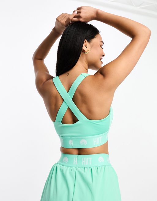 adidas Training seamless low support bra in green