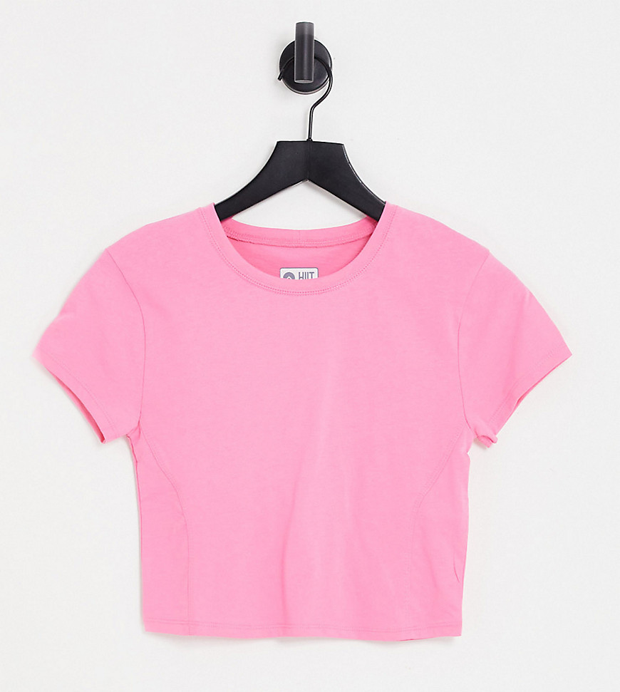 Hiit Fitted T-shirt With Contour Seam In Pink