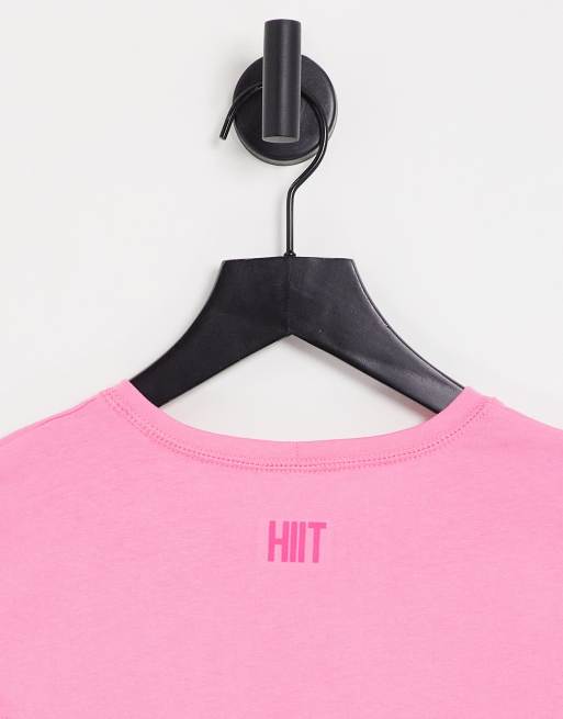 HIIT fitted T-shirt with contour seam in pink