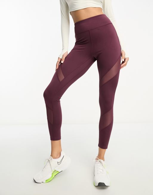 ASOS 4505 leggings with punch out holes and mesh panels (part of a set)