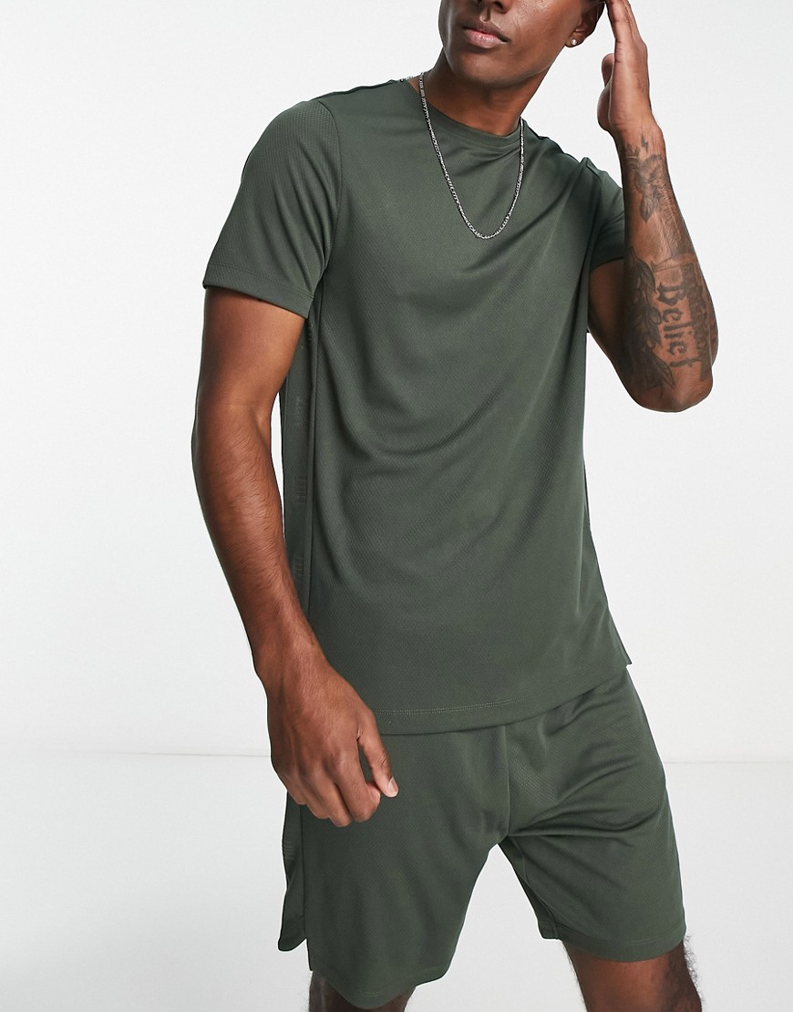 jersey longline t-shirt-Green