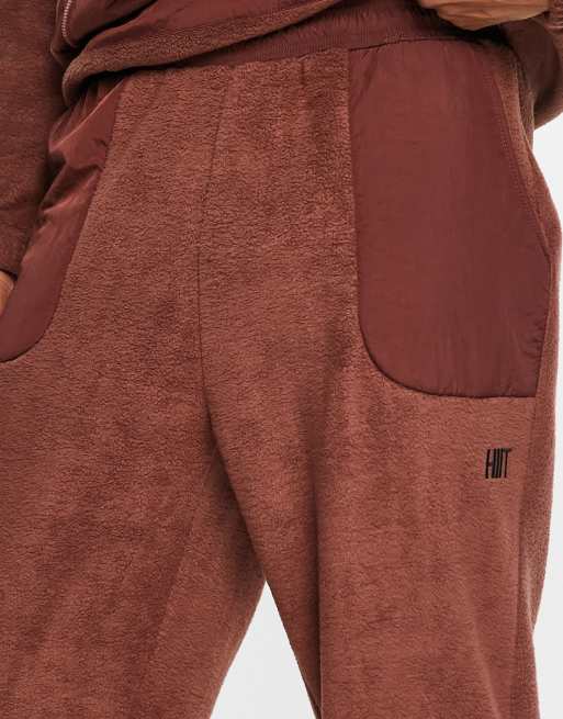 HIIT joggers in fleece with woven panels, 3 of 4