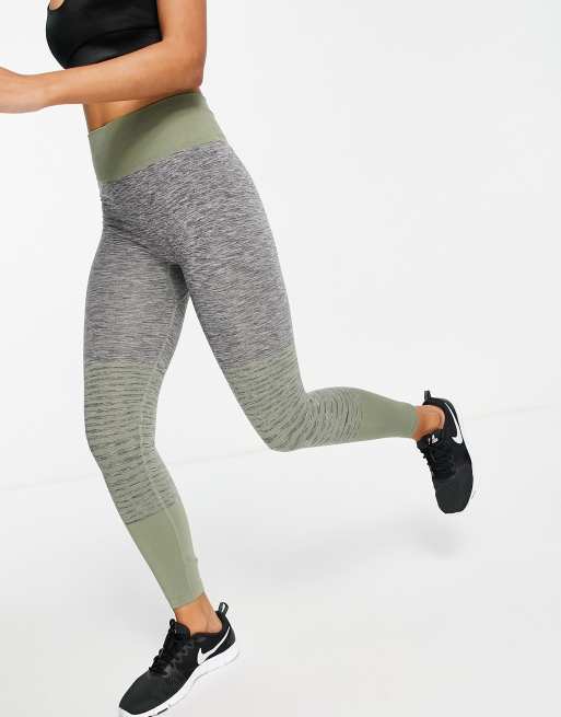 HIIT - Kerenza - Naadloze legging met ombré in grijs en groen