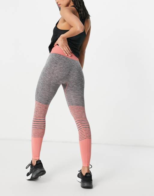 Grey and pink outlet ombre leggings