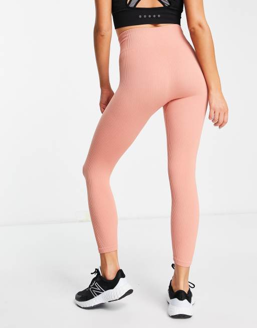 HIIT - Legging côtelé sans coutures - Corail, 4 de 4