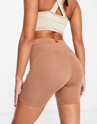 HIIT legging short with contour seam in caramel - ASOS Price Checker