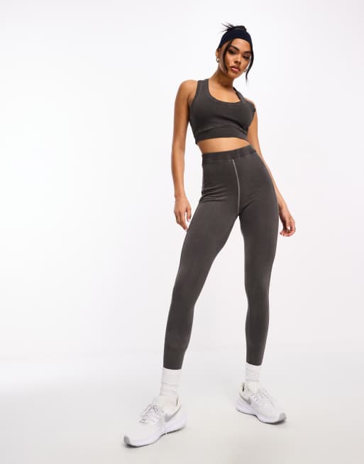 HIIT - Legging van jersey met stretch en wassing 