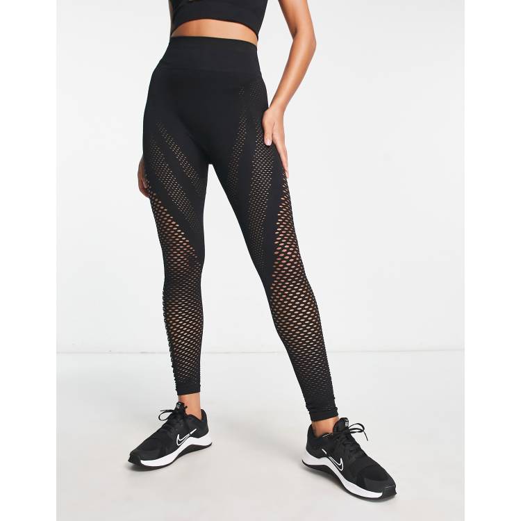 HIIT - Leggings a vita alta con pannelli in rete senza cuciture