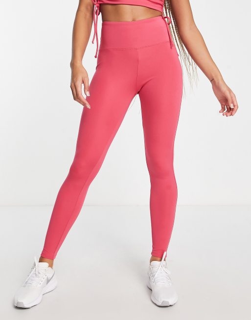 HIIT - Leggings rosa con dettagli arricciati
